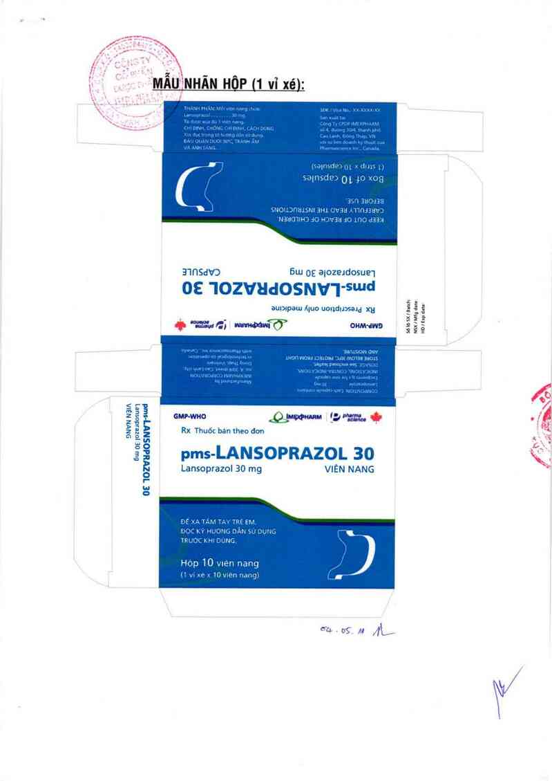 thông tin, cách dùng, giá thuốc pms-Lansoprazol 30 - ảnh 1