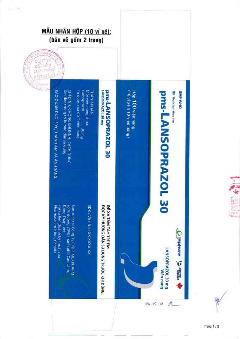 thông tin, cách dùng, giá thuốc pms-Lansoprazol 30 - ảnh 2