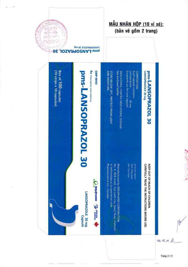 thông tin, cách dùng, giá thuốc pms-Lansoprazol 30 - ảnh 3