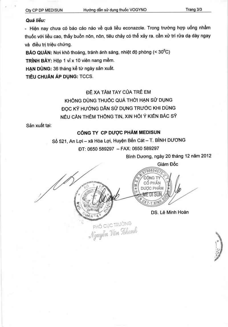 thông tin, cách dùng, giá thuốc Vogyno - ảnh 3