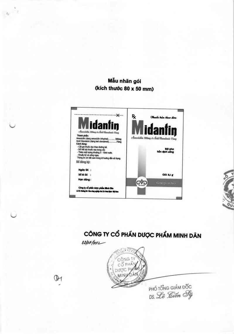 thông tin, cách dùng, giá thuốc Midantin 300/75 - ảnh 1