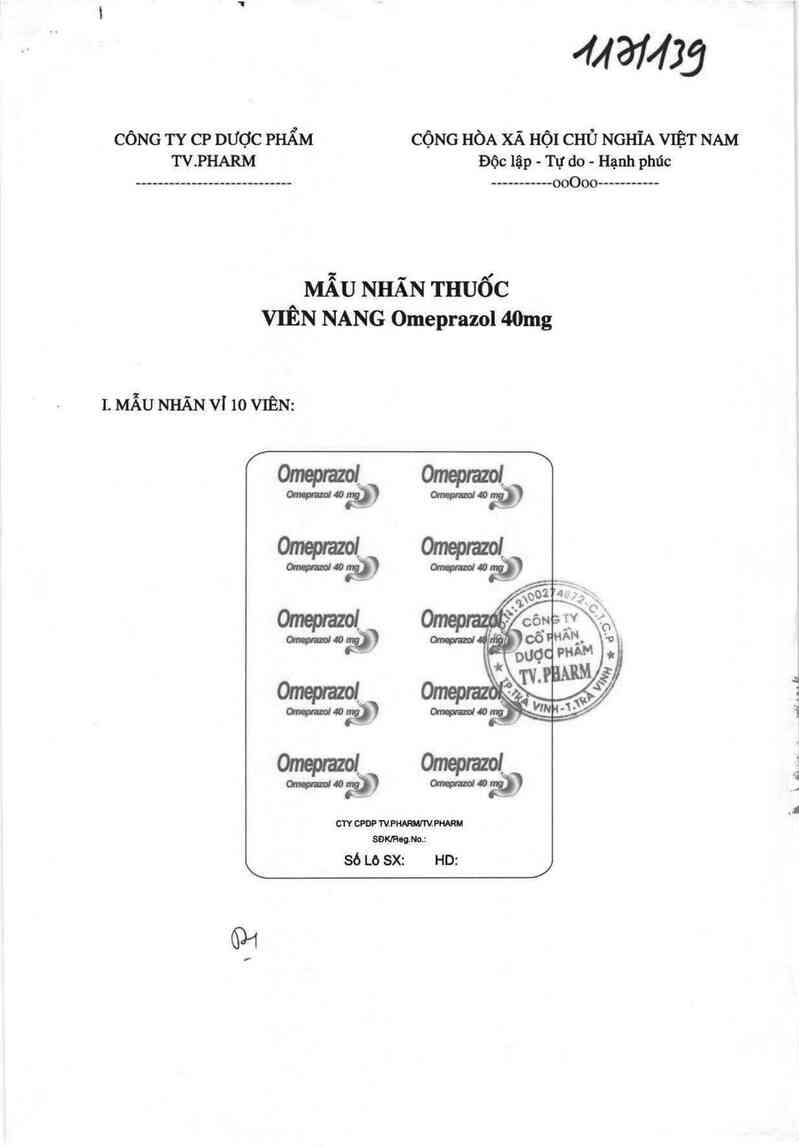 thông tin, cách dùng, giá thuốc Omeprazol 40mg - ảnh 3