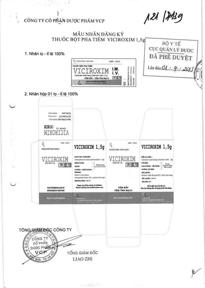 thông tin, cách dùng, giá thuốc Viciroxim 1,5g - ảnh 0