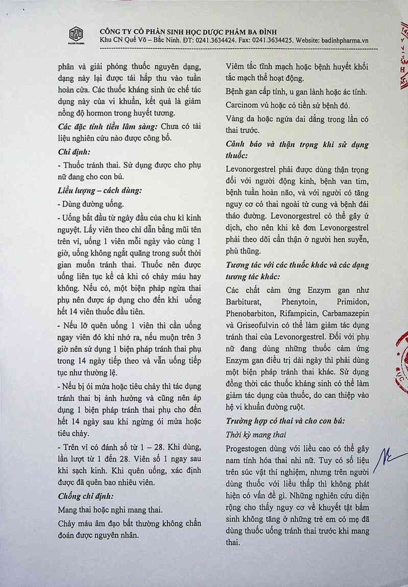 thông tin, cách dùng, giá thuốc Newlevo - ảnh 3