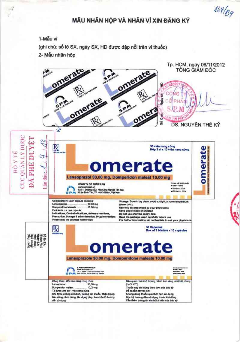 thông tin, cách dùng, giá thuốc Lomerate - ảnh 0