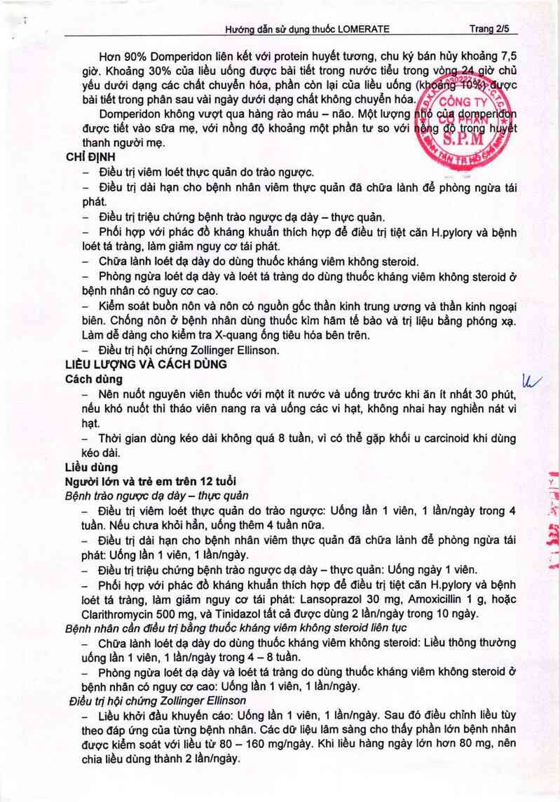 thông tin, cách dùng, giá thuốc Lomerate - ảnh 2