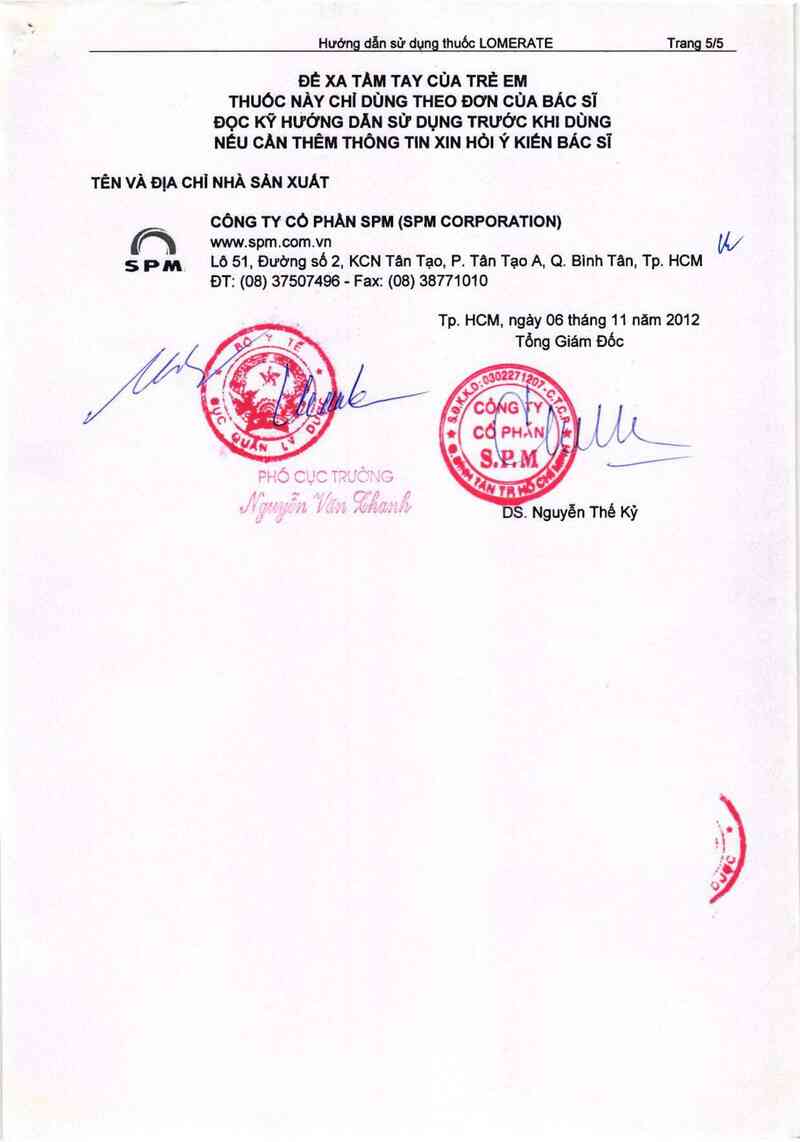 thông tin, cách dùng, giá thuốc Lomerate - ảnh 5