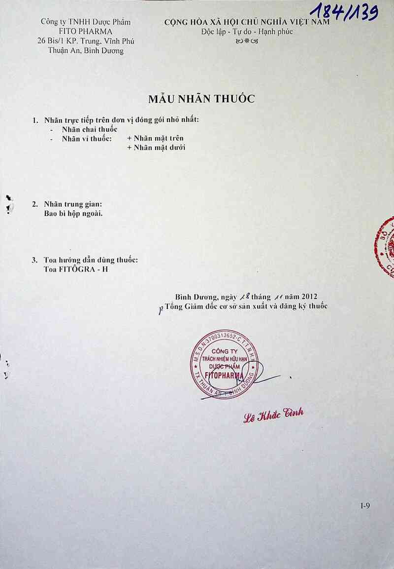 thông tin, cách dùng, giá thuốc Fitogra- H - ảnh 0