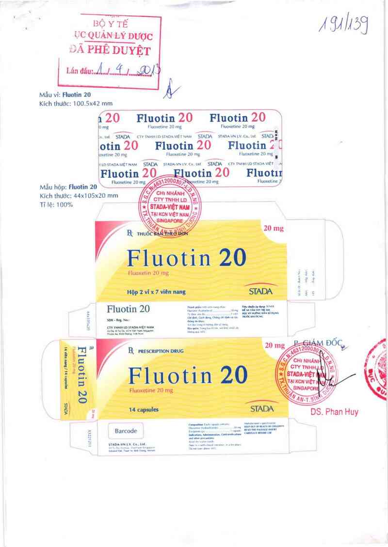 thông tin, cách dùng, giá thuốc Fluotin 20 - ảnh 0
