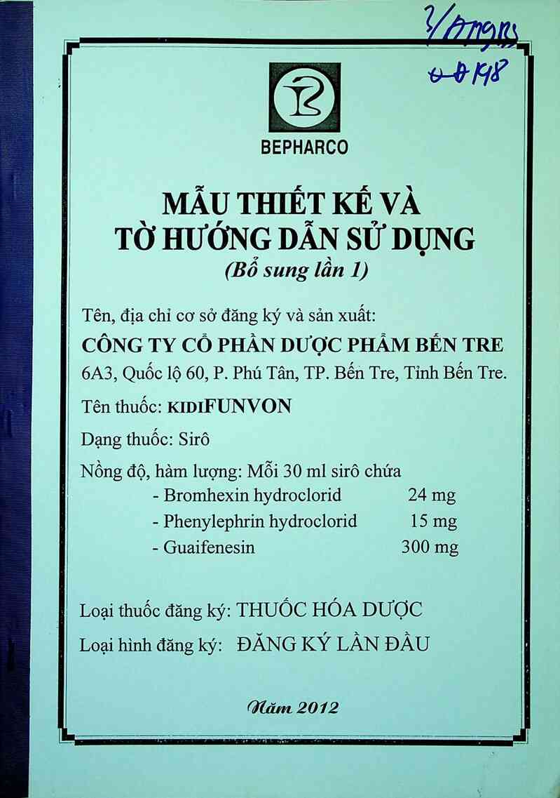 thông tin, cách dùng, giá thuốc Kidifunvon - ảnh 0