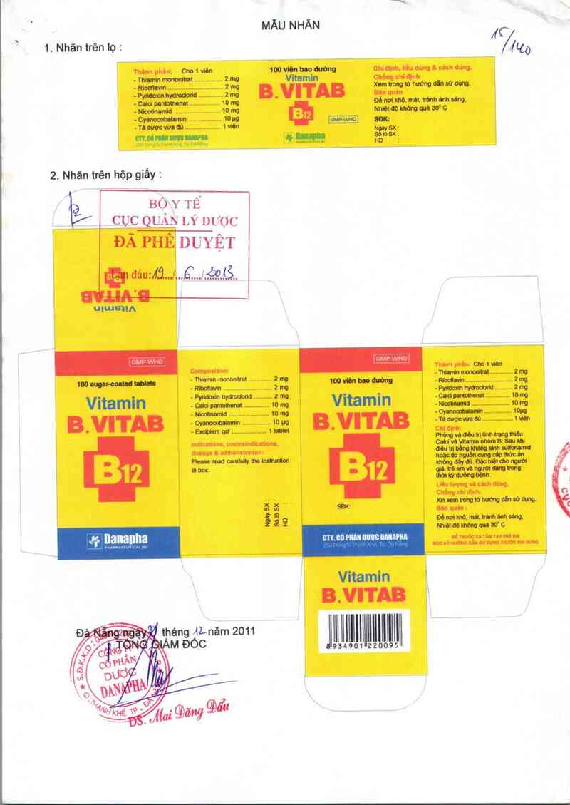thông tin, cách dùng, giá thuốc B.Vitab - ảnh 0