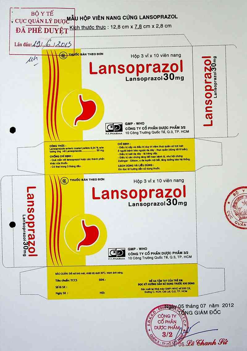 thông tin, cách dùng, giá thuốc Lansoprazol - ảnh 0