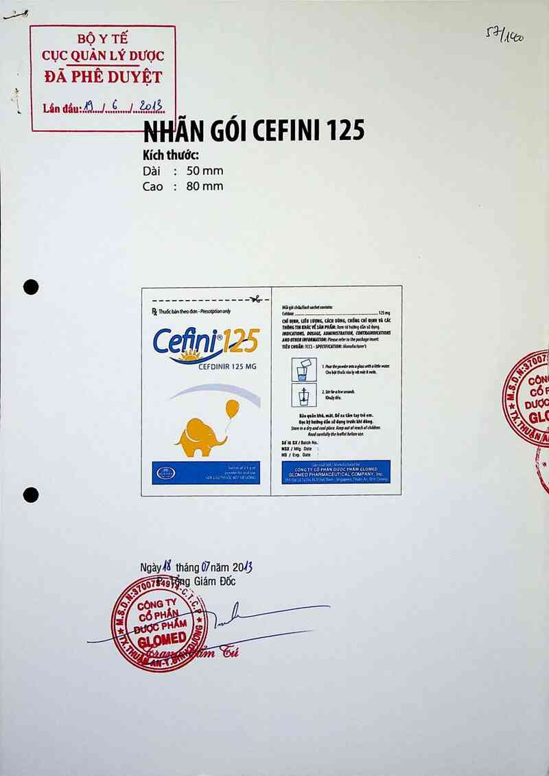thông tin, cách dùng, giá thuốc Cefini 125 - ảnh 0