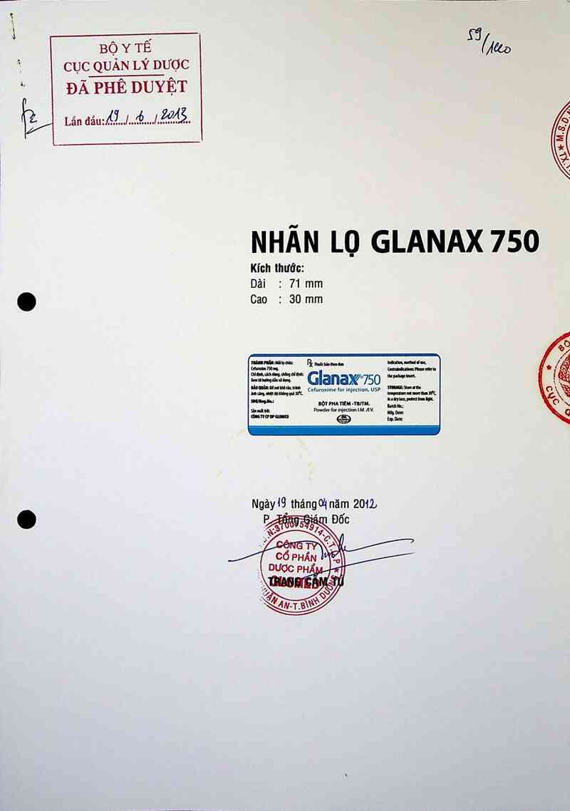 thông tin, cách dùng, giá thuốc Glanax 750 - ảnh 0