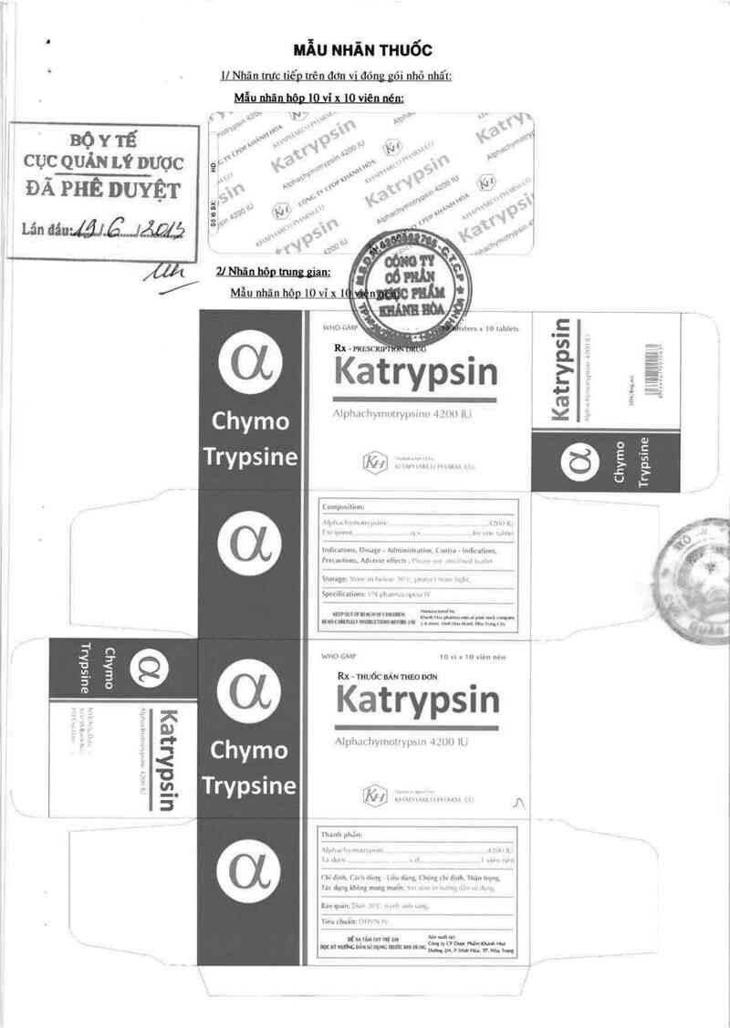 thông tin, cách dùng, giá thuốc Katrypsin - ảnh 0