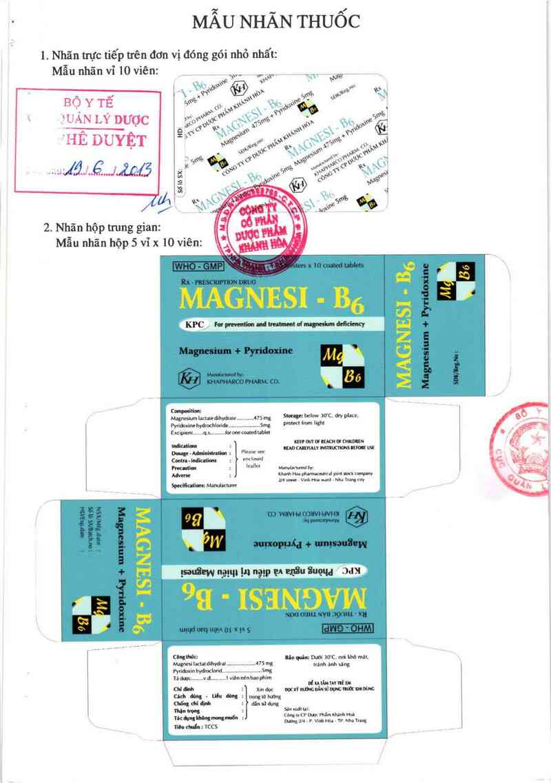 thông tin, cách dùng, giá thuốc Magnesi-B6 - ảnh 0