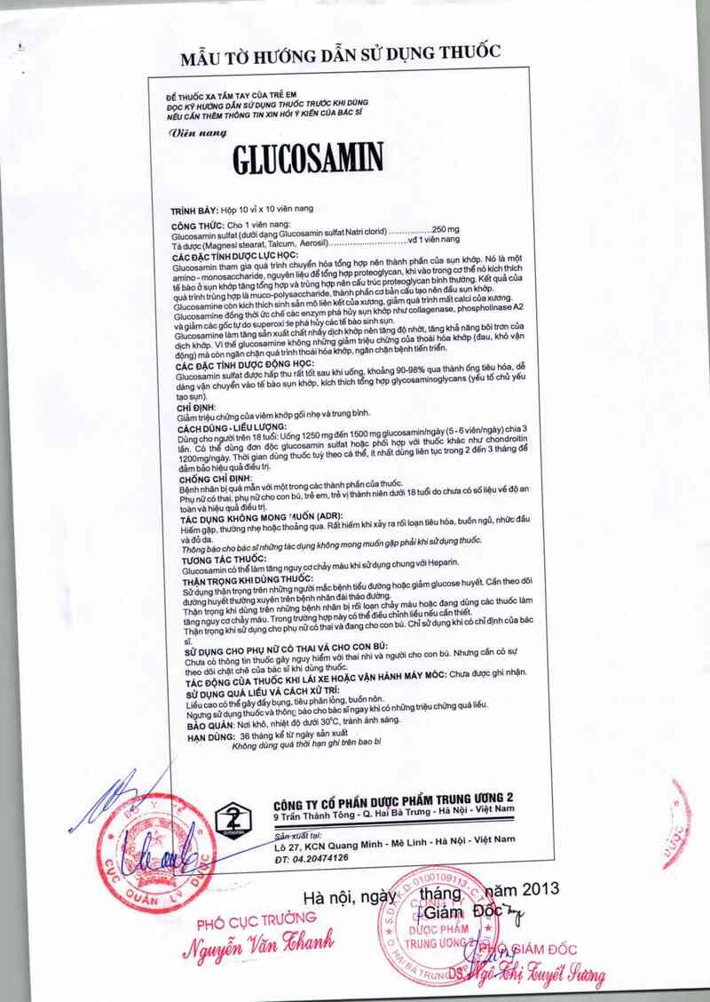 thông tin, cách dùng, giá thuốc Glucosamin - ảnh 3