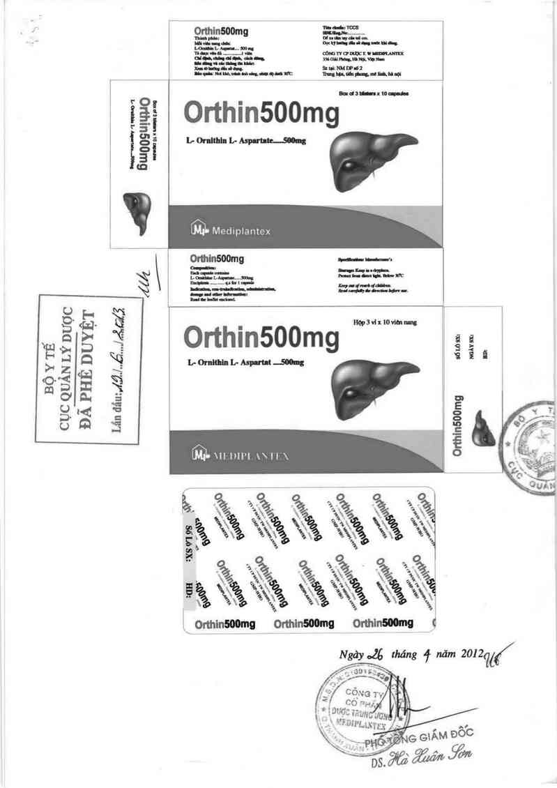 thông tin, cách dùng, giá thuốc Orthin - ảnh 0