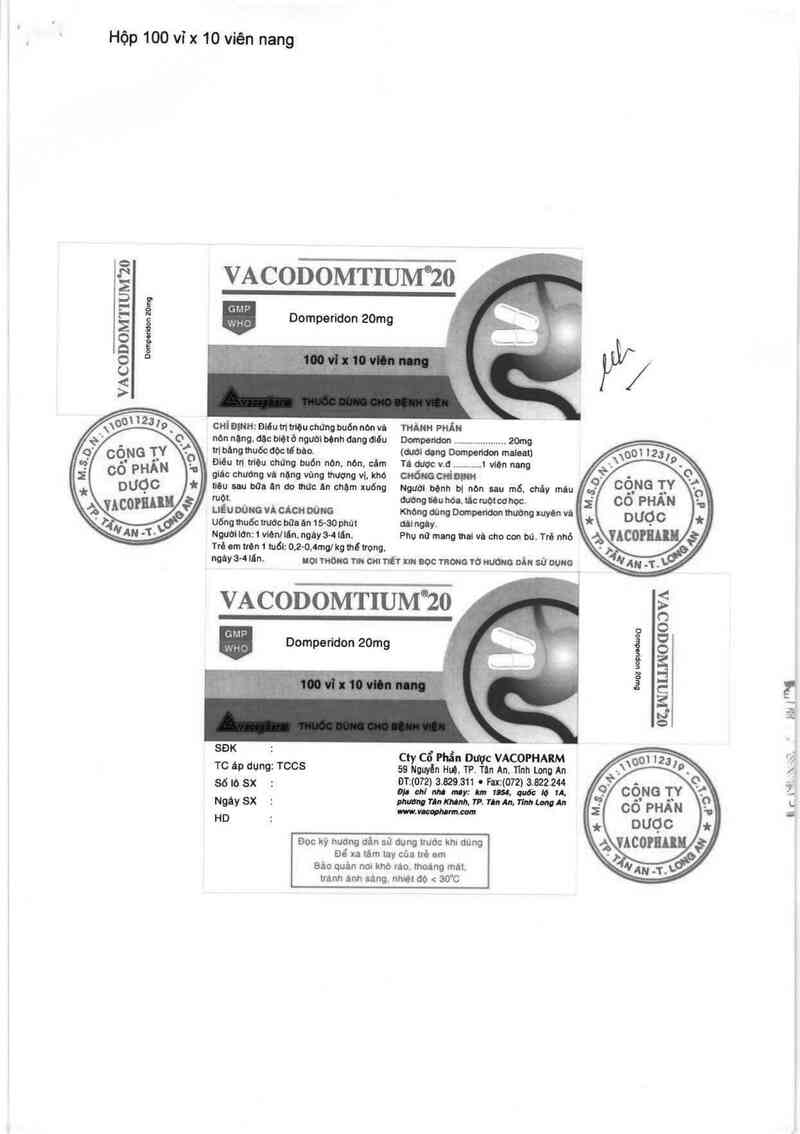 thông tin, cách dùng, giá thuốc Vacodomtium 20 - ảnh 2