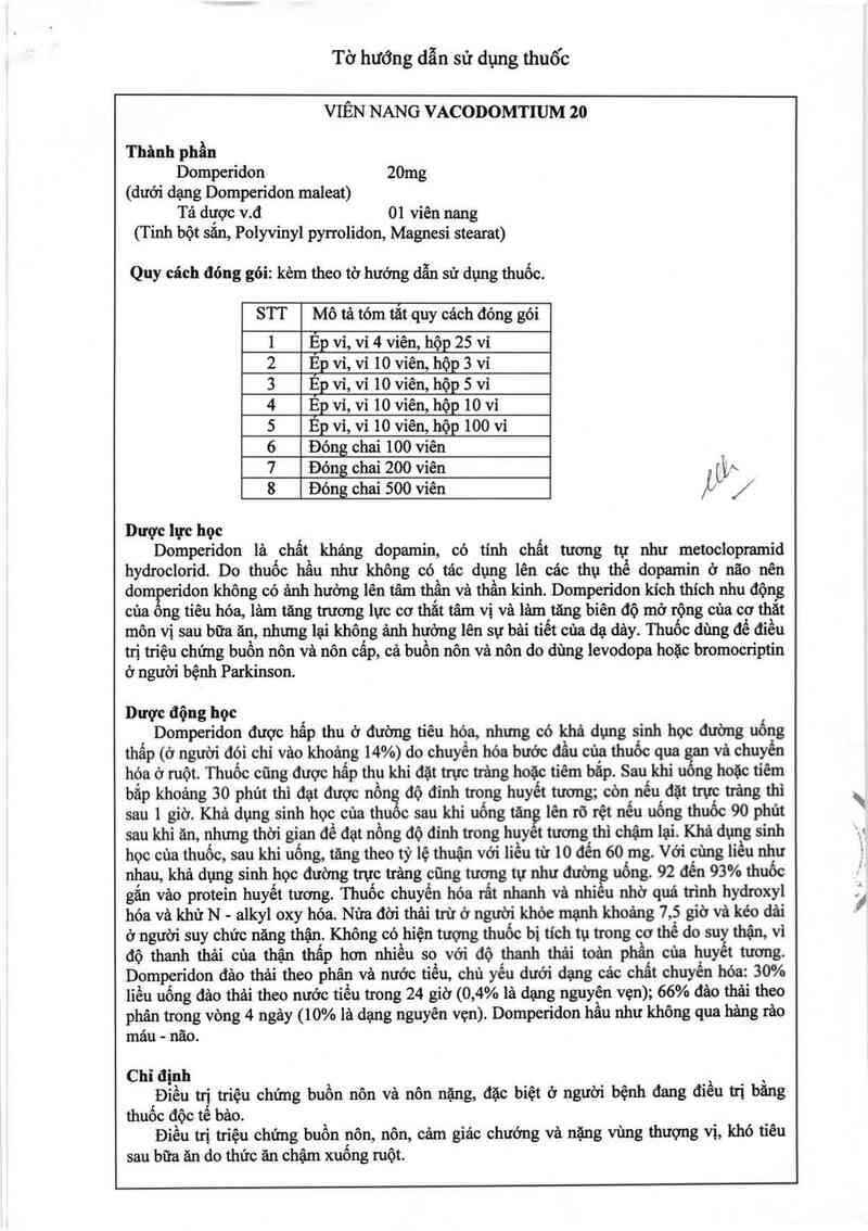 thông tin, cách dùng, giá thuốc Vacodomtium 20 - ảnh 6