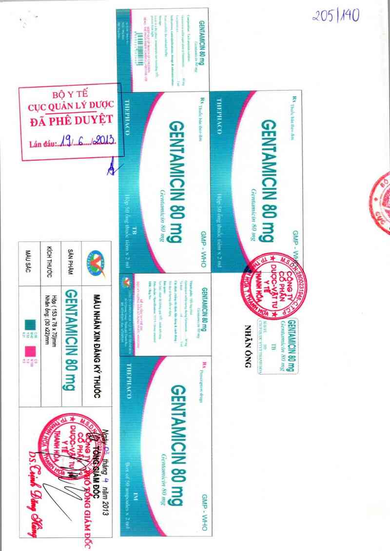 thông tin, cách dùng, giá thuốc Gentamicin 80 mg - ảnh 0
