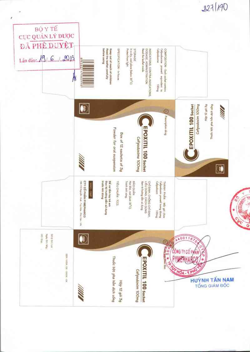 thông tin, cách dùng, giá thuốc Cepoxitil 100 Sachet - ảnh 0
