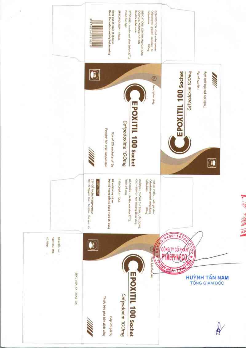 thông tin, cách dùng, giá thuốc Cepoxitil 100 Sachet - ảnh 1