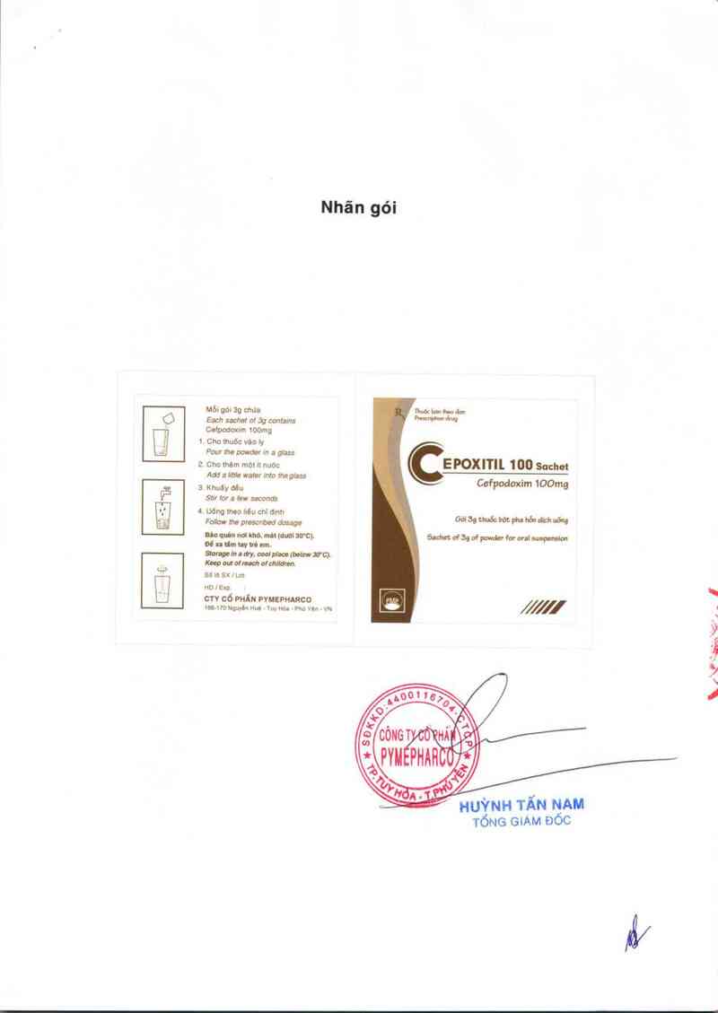 thông tin, cách dùng, giá thuốc Cepoxitil 100 Sachet - ảnh 2