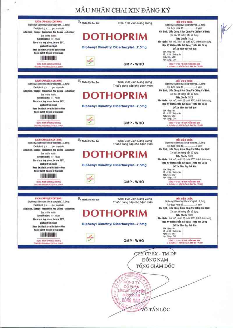 thông tin, cách dùng, giá thuốc Dothoprim 7,5 mg - ảnh 1