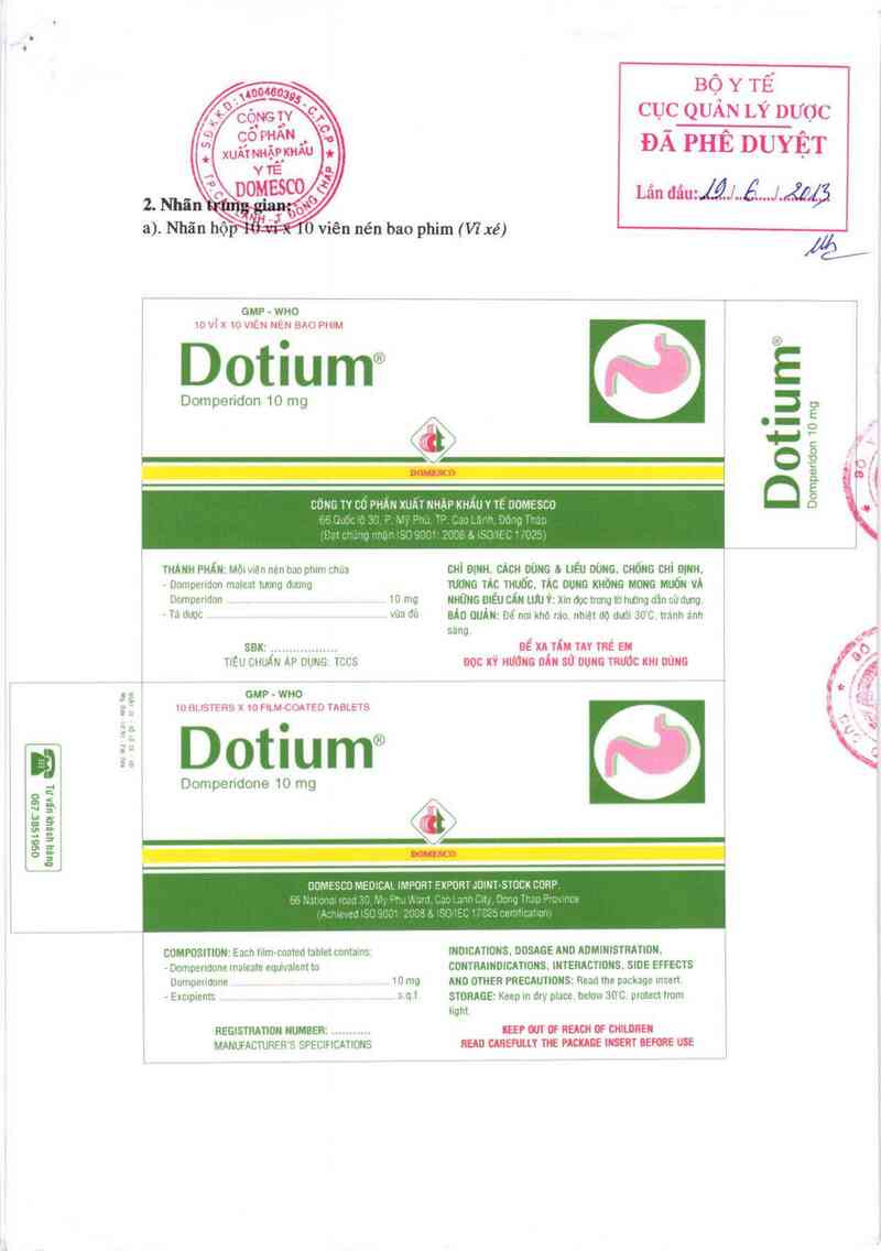 thông tin, cách dùng, giá thuốc Dotium - ảnh 0