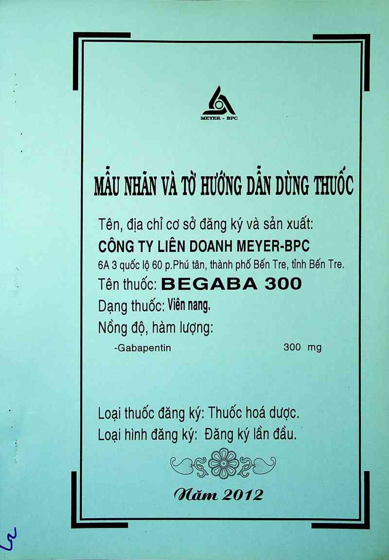 thông tin, cách dùng, giá thuốc Begaba 300 - ảnh 0