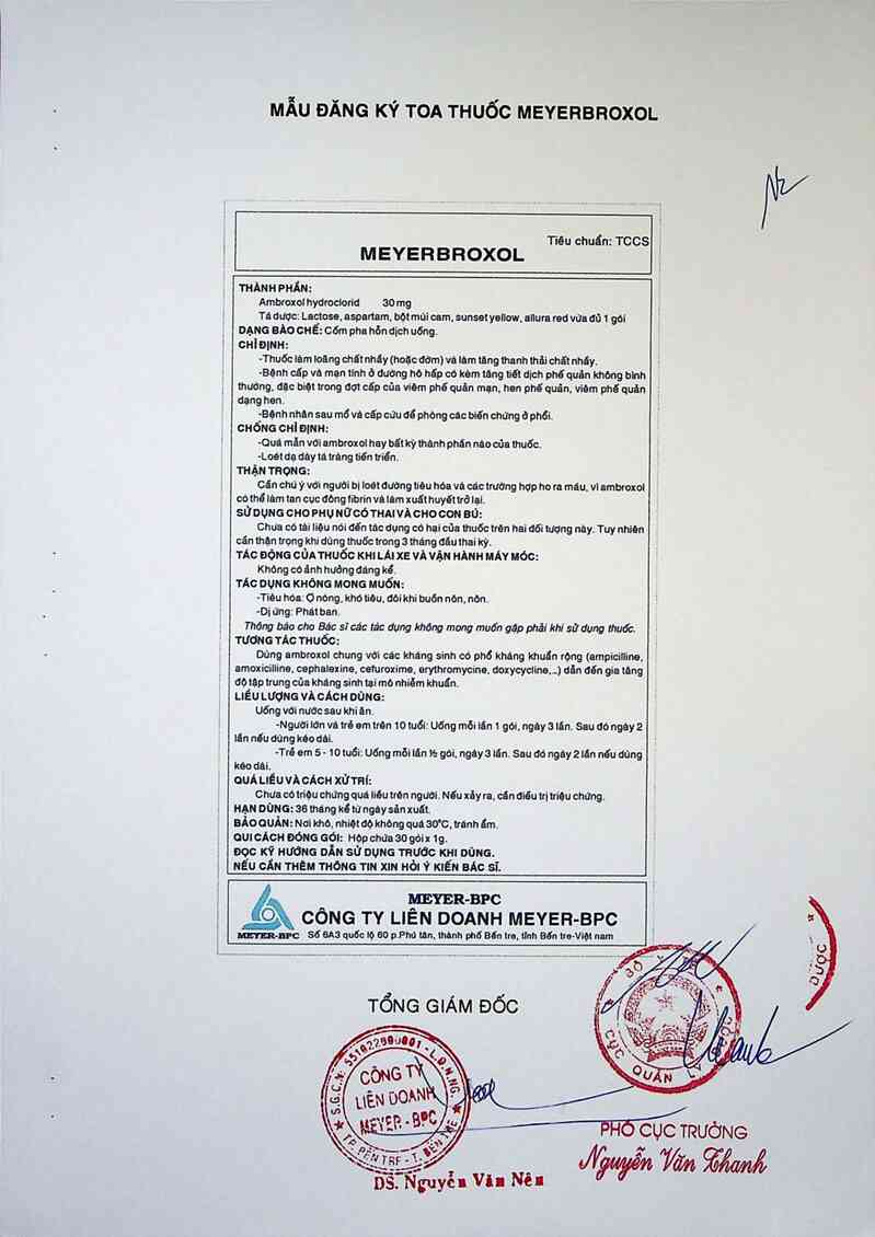 thông tin, cách dùng, giá thuốc Meyerbroxol - ảnh 4