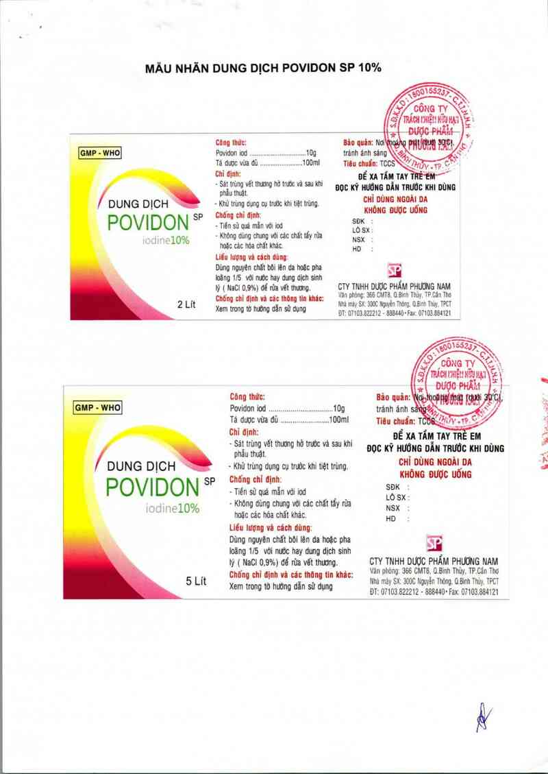 thông tin, cách dùng, giá thuốc Dung dịch Povidon 10% - ảnh 2