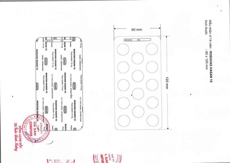 thông tin, cách dùng, giá thuốc Rosuvas Hasan 10 - ảnh 1