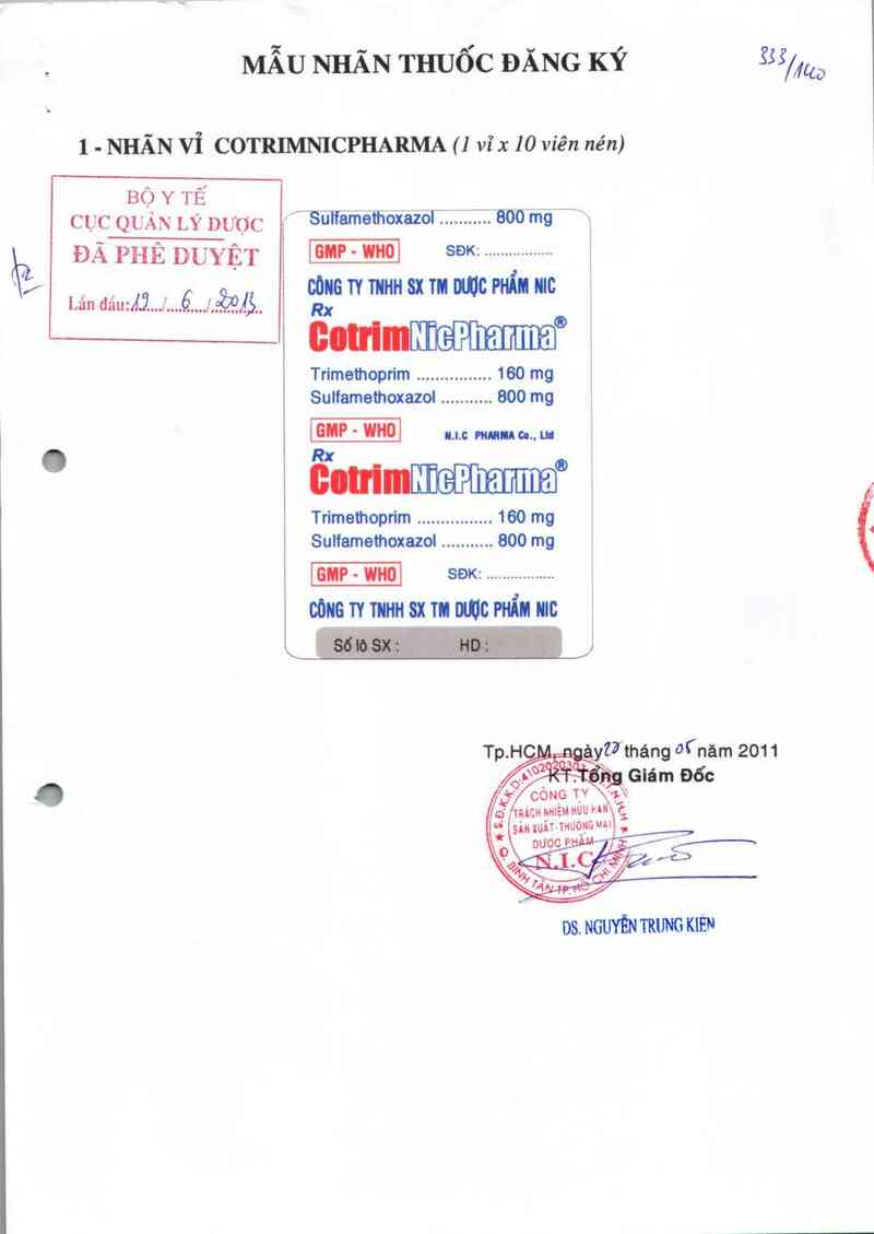 thông tin, cách dùng, giá thuốc Cotrimnicpharma - ảnh 0