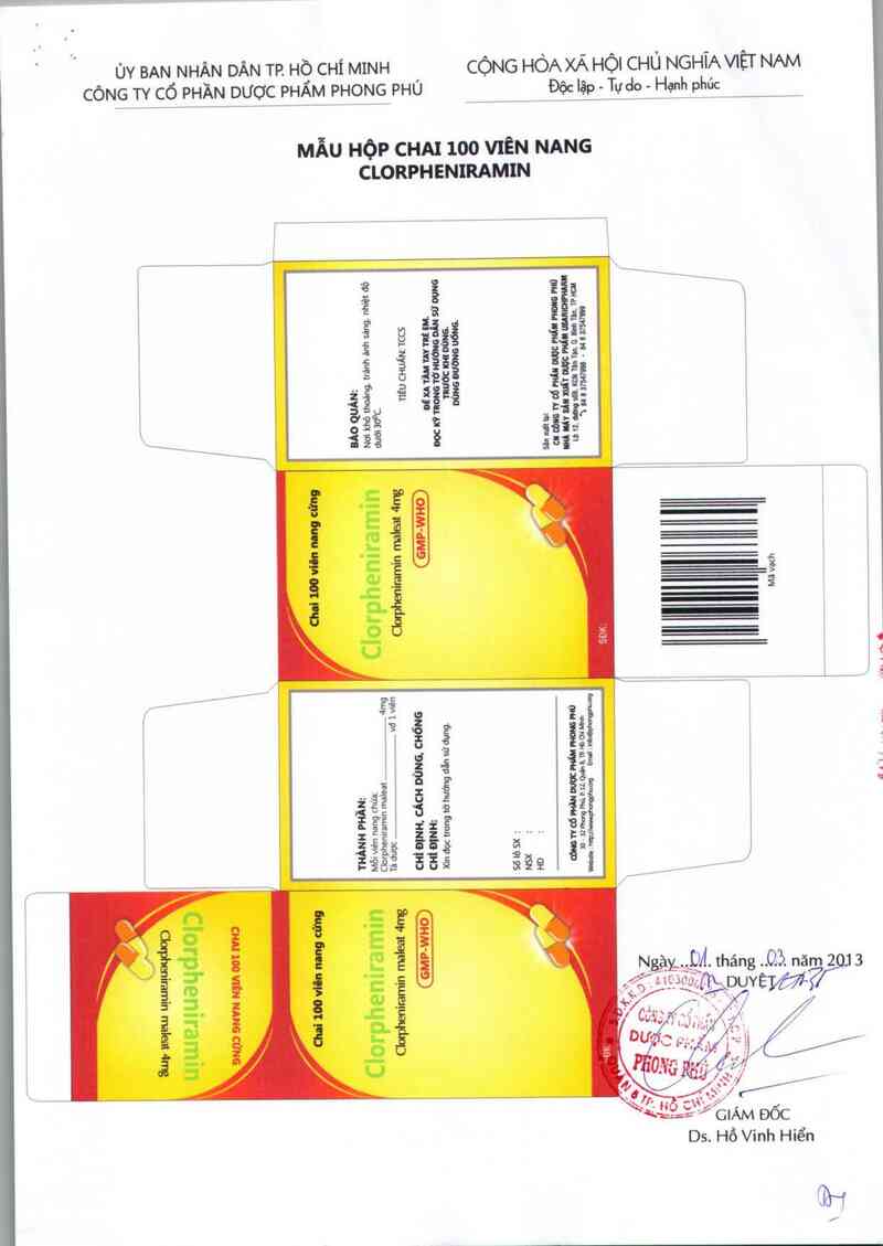 thông tin, cách dùng, giá thuốc Clorpheniramin - ảnh 4