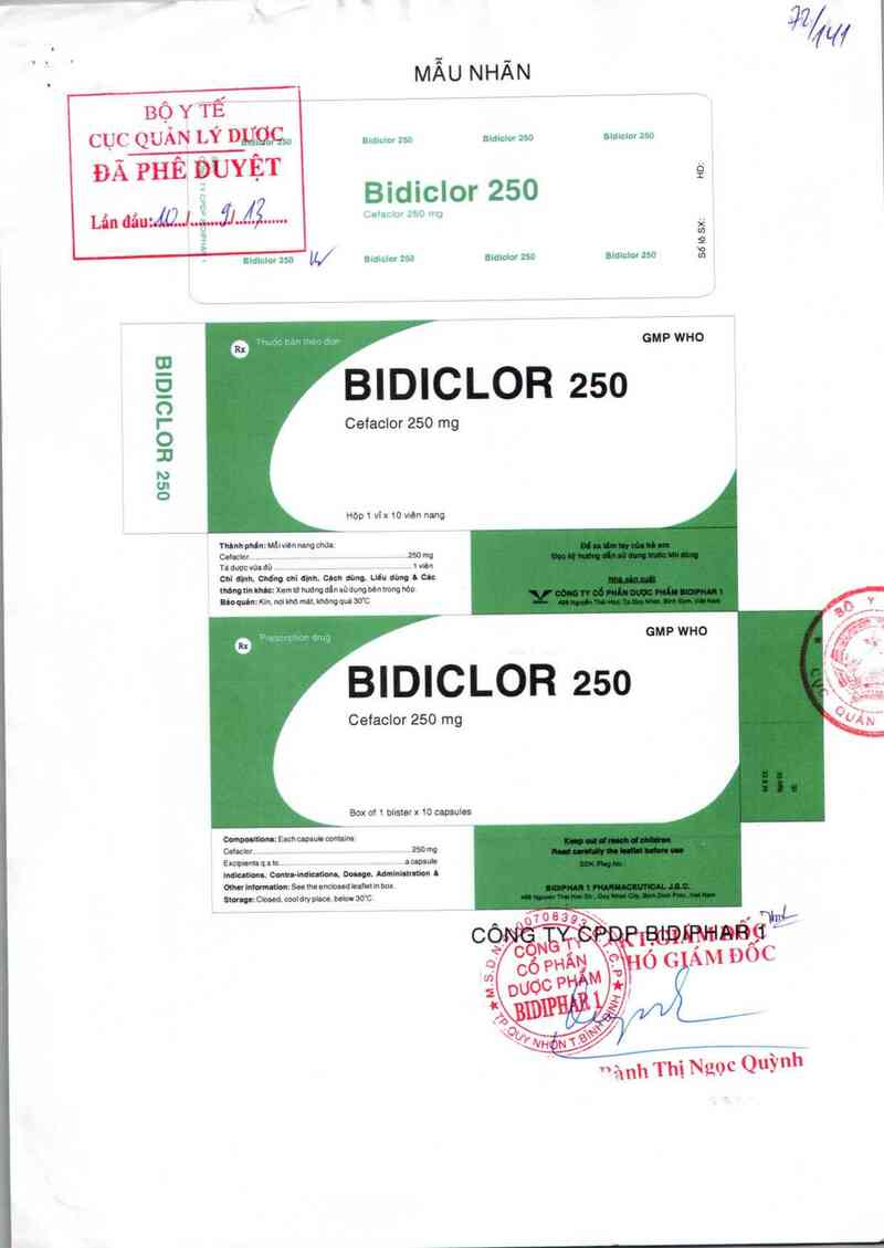 thông tin, cách dùng, giá thuốc Bidiclor 250 - ảnh 0