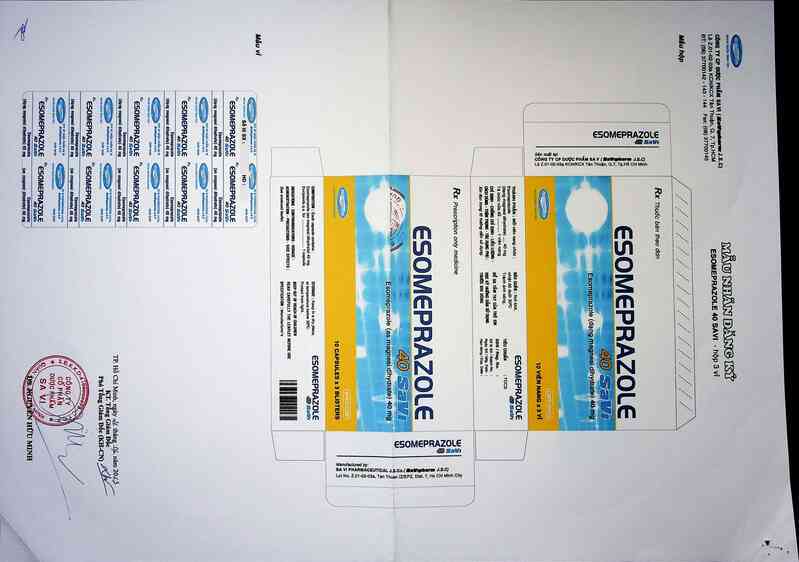 thông tin, cách dùng, giá thuốc Esomeprazole 40 SaVi - ảnh 1