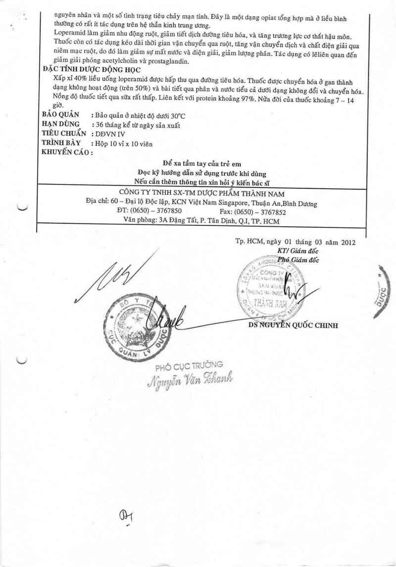 thông tin, cách dùng, giá thuốc LoperamideSPM (ODT) - ảnh 3