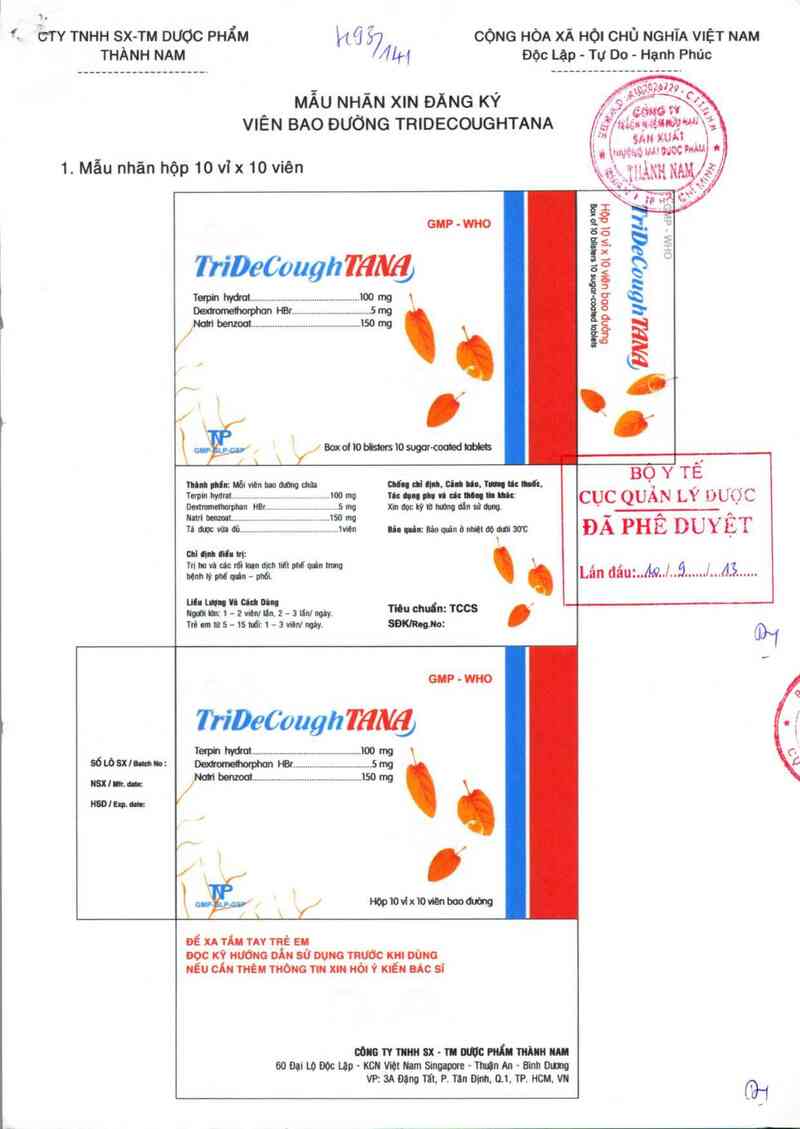 thông tin, cách dùng, giá thuốc Tridecoughtana - ảnh 0