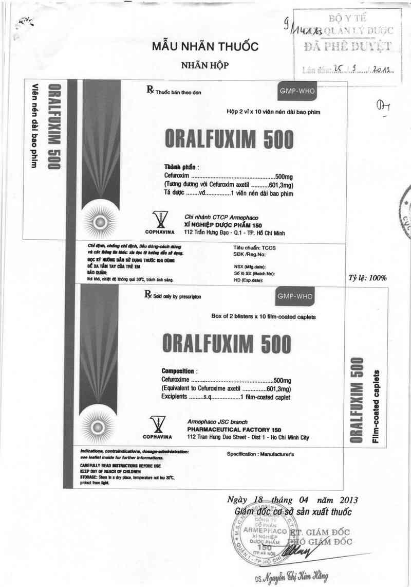 thông tin, cách dùng, giá thuốc Oralfuxim 500 - ảnh 0
