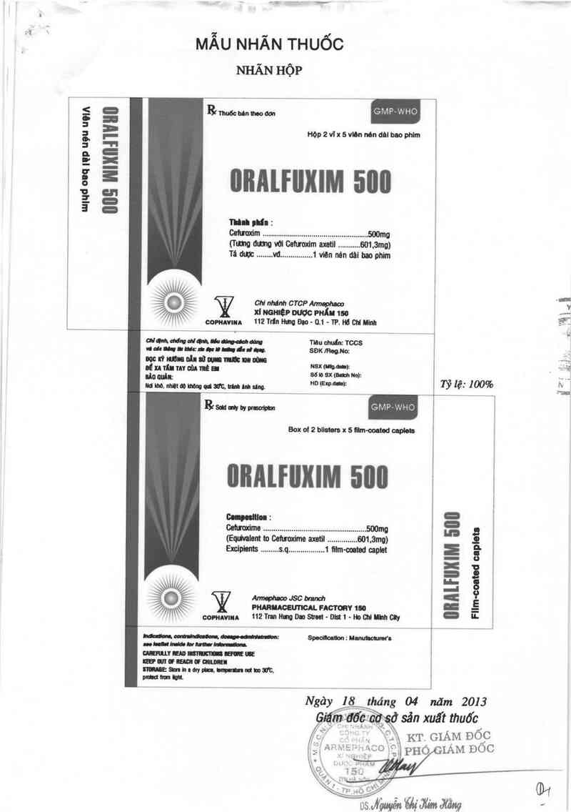 thông tin, cách dùng, giá thuốc Oralfuxim 500 - ảnh 2
