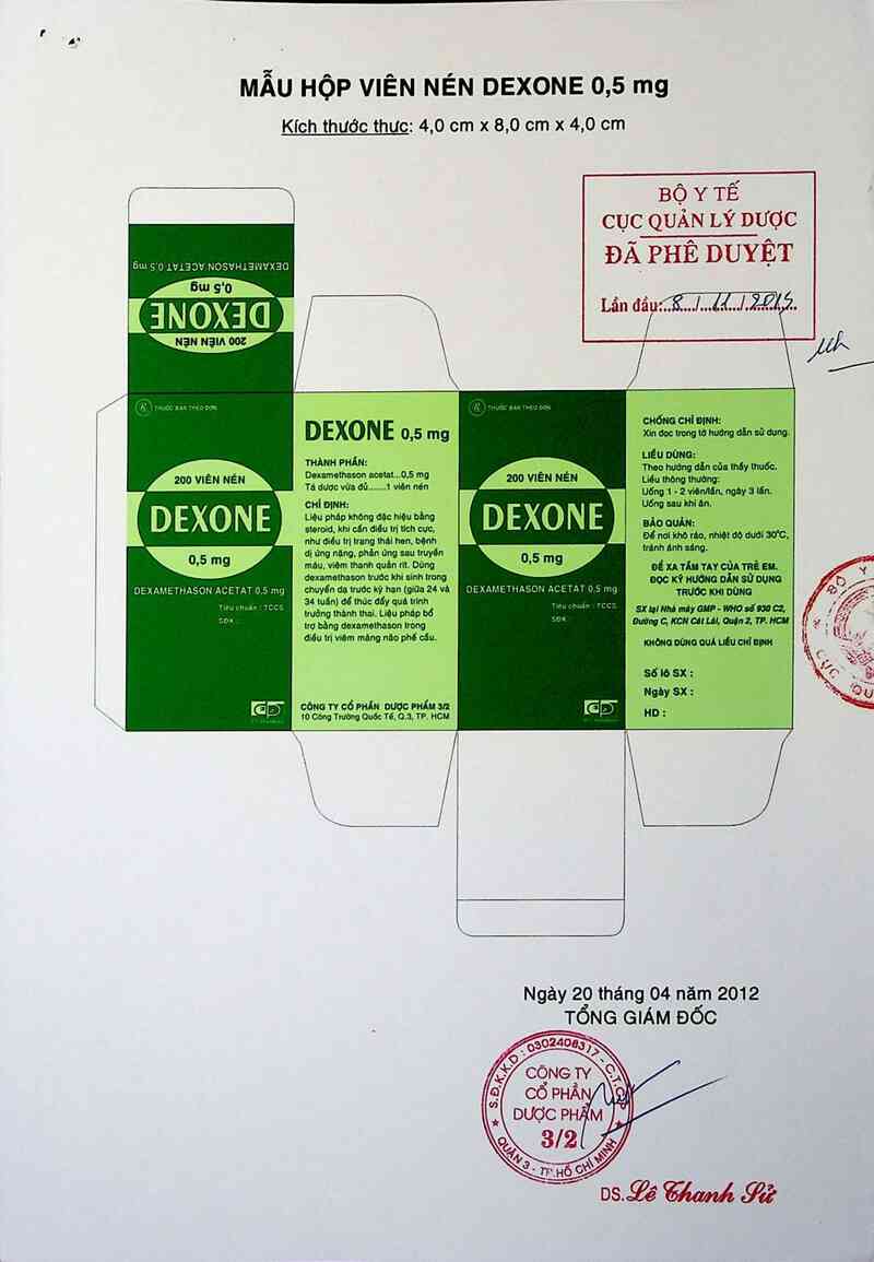 thông tin, cách dùng, giá thuốc Dexone - ảnh 0