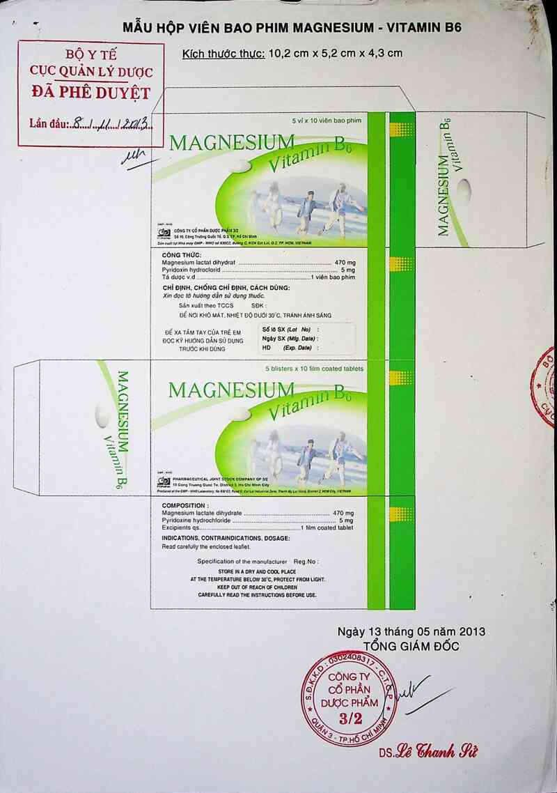thông tin, cách dùng, giá thuốc Magnesium - Vitamin B6 - ảnh 0