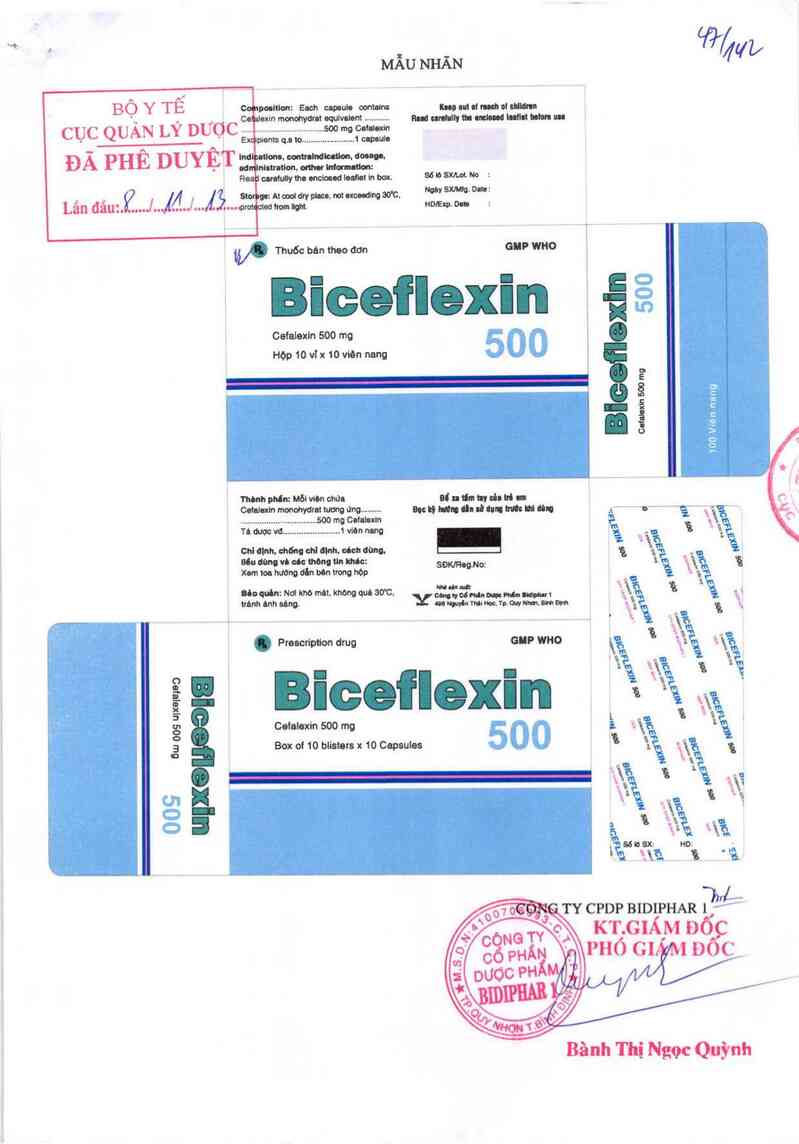 thông tin, cách dùng, giá thuốc Biceflexin 500 - ảnh 0
