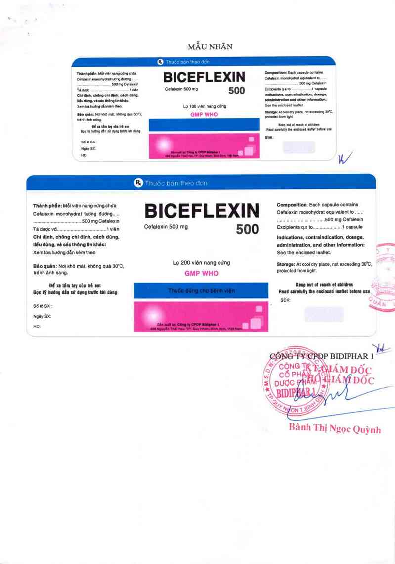 thông tin, cách dùng, giá thuốc Biceflexin 500 - ảnh 1