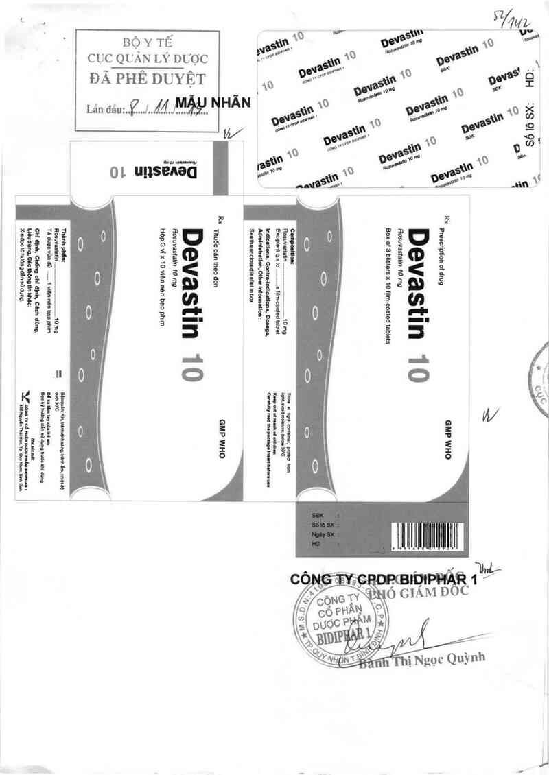 thông tin, cách dùng, giá thuốc Devastin 10 - ảnh 0