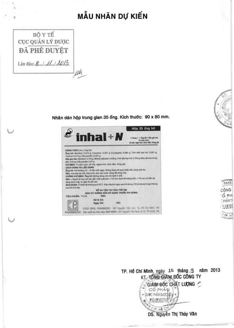thông tin, cách dùng, giá thuốc Inhal + N - ảnh 0