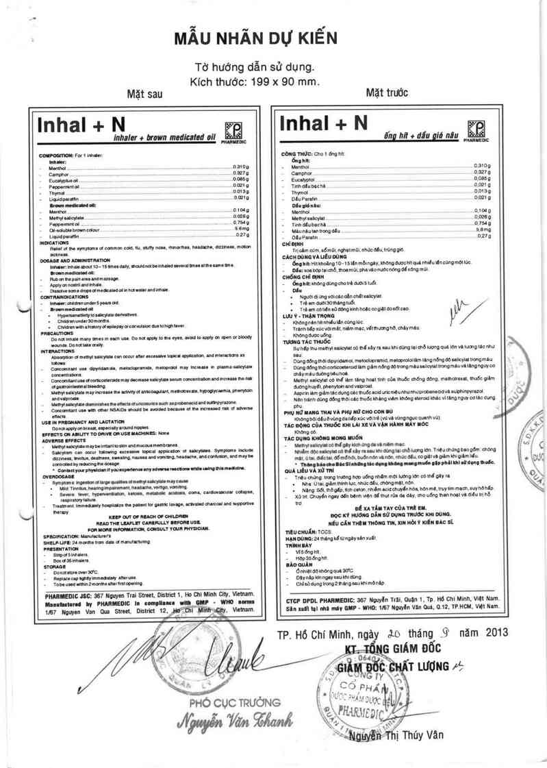 thông tin, cách dùng, giá thuốc Inhal + N - ảnh 2