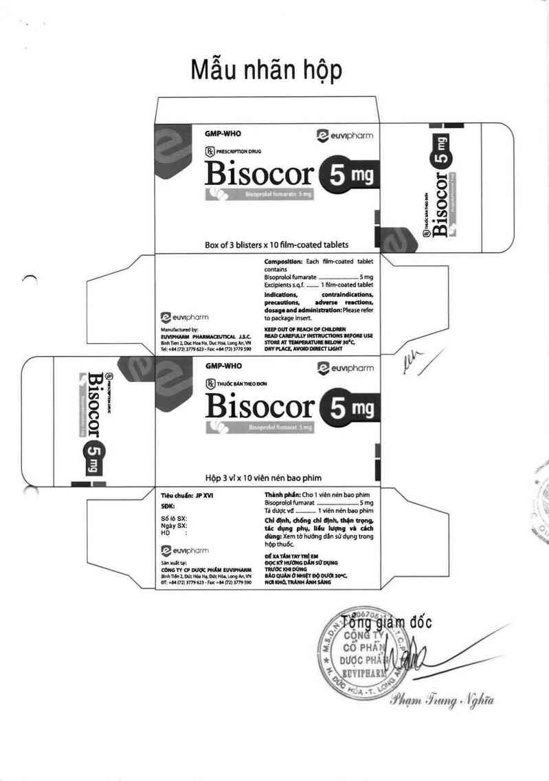 thông tin, cách dùng, giá thuốc Bisocor 5 mg - ảnh 1